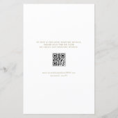Papier Verdure et fleurs QR Code Faire-part de mariage (Dos)
