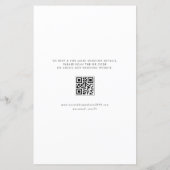 Papier Verdure et fleurs QR Code Faire-part de mariage (Dos)