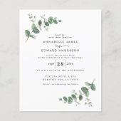 Papier Verdure mariage Eucalyptus aquarelle botanique (Devant)