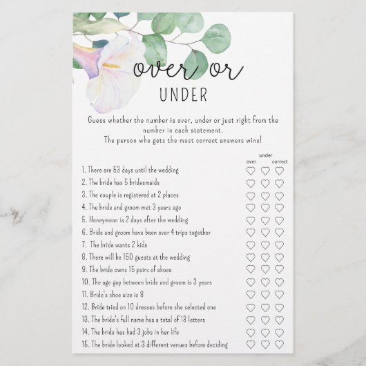 Papier Verdure - Plus ou sous la douche nuptiale (Devant)