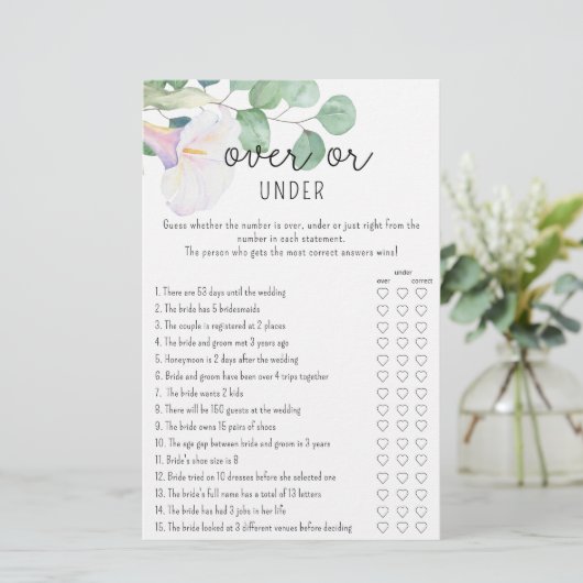 Papier Verdure - Plus ou sous la douche nuptiale (Debout devant)