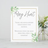 Papier Verdure Rustique Fête des mariées Ring Chasse Jeu (Debout devant)