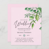 Papier Véritable couleur VERDURE Budget Mariage Invitatio (Devant / Derrière)