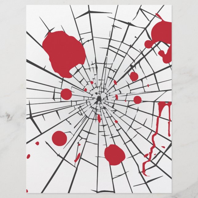 Papier verre brisé d'halloween (Devant)