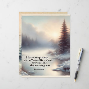 Papier Versets de la Bible d'hiver Carton d'artisanat en