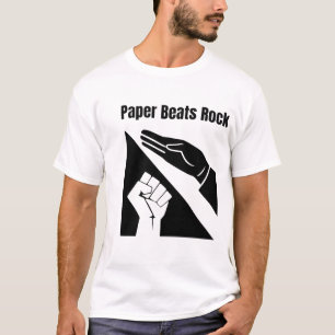 Papier verslaat steen T-shirt