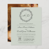 Papier Vert | Budget Pays Floral Wreath Mariage photo (Devant / Derrière)