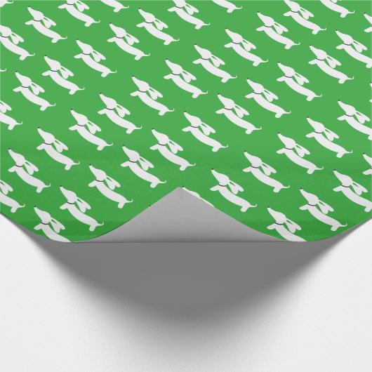 Papier vert clair d'enveloppe de cadeau de chien (Coin)