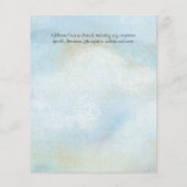 Papier Vert Eucalyptus Bleu Mariage BUDGET Invitations (Dos)