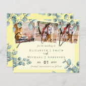 Papier Vert Eucalyptus Lilac Citron gris Mariage (Devant / Derrière)