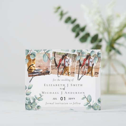 Papier Vert Eucalyptus Lilac Citron gris Mariage (Debout devant)