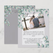 Papier Vert Eucalyptus Lilas Gris Citron Mariage (Devant / Derrière)