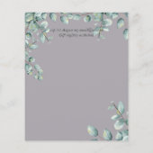 Papier Vert Eucalyptus Lilas Gris Citron Mariage (Dos)