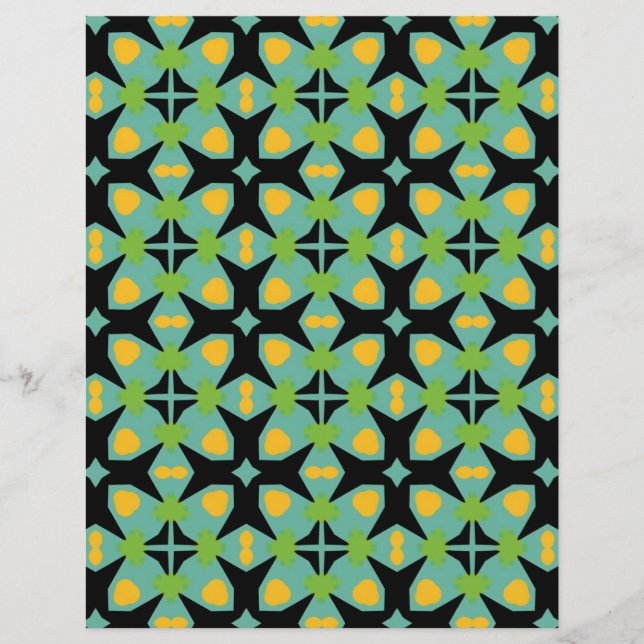 Papier Vert floral moderne SCV 14 (Devant)
