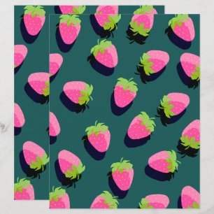 Papier Vert fraise