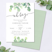 Papier Vert moderne Oh Boy Baby shower Invitation
