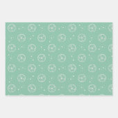 Papier vert Motif à base de crème blanche (Devant 3)