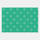 Papier vert Motif à base de crème blanche (Devant)