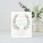 Papier Vert or rustique Budget Tout en un Mariage (Debout devant)