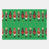 Papier vert pour l'enveloppement de Noël de Noir (Devant 2)