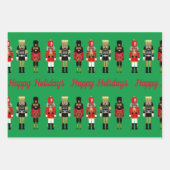 Papier vert pour l'enveloppement de Noël de Noir (Devant 3)