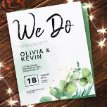 Papier Vert tendance vert moderne verdure nous faisons ma<br><div class="desc">Moderne et élégante verdure nous faisons eucalyptus faire-part de mariage. Collection d'aquarelles élégantes et vertes avec branches d'eucalyptus et lignes et points d'or. Contactez-moi par conversation si vous avez des questions sur l'oeuvre ou avez besoin de personnalisation ! Si vous avez besoin de dessins supplémentaires dans cette collection, faites-le-moi savoir...</div>