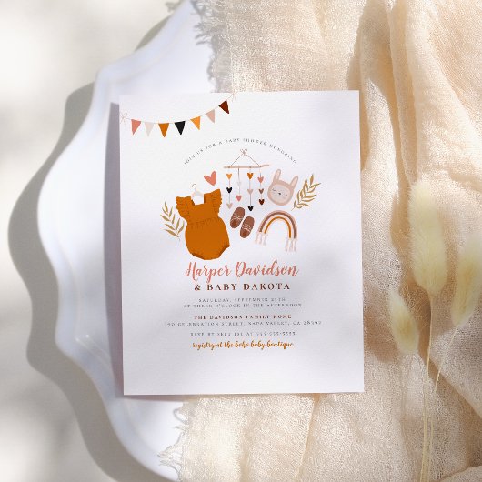 Papier Vêtements Bohème à petit prix & Baby Shower arc-en