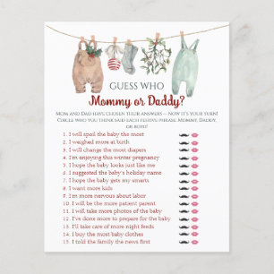Papier Vêtements de Noël Jeu Devinez qui est Maman ou Pap