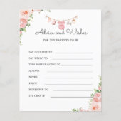 Papier Vêtements pour bébé fille Cadeaux Conseils et Vœux (Devant)