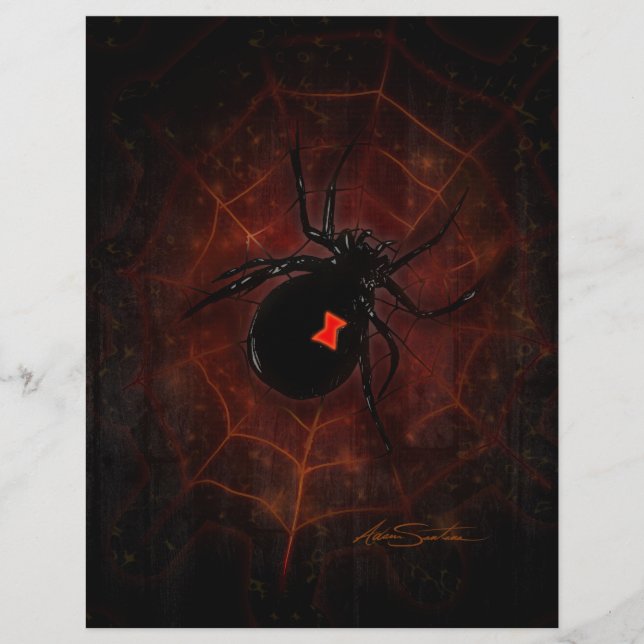 Papier Veuve noire (conception de signature) (Devant)