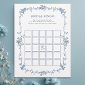 Papier Victorian Blue 'Bridal Bingo' jeu de Fête des mari