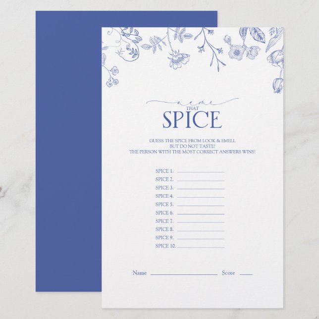 Papier Victorian French Blue & White Fête des mariées Jeu (Devant / Derrière)