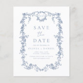 Papier Victorian Save the Date Photo Mariage français (Devant)
