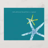 Papier VIE MARINE BUDGET Plage Océan Mariage SavetheDate (Dos)