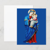 Papier Vierge Marie avec l'enfant Jésus (Devant / Derrière)