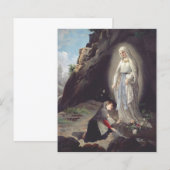 Papier Vierge Marie de Lourdes (Devant / Derrière)