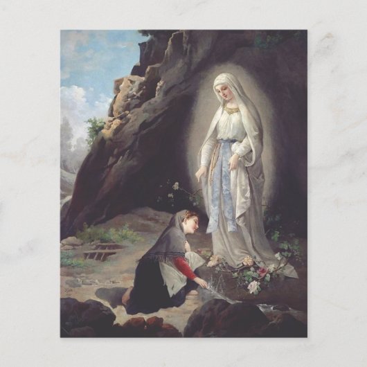 Papier Vierge Marie de Lourdes (Devant)