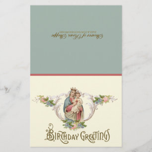 Papier Vierge Marie Jésus Communion Spirituelle Annivers