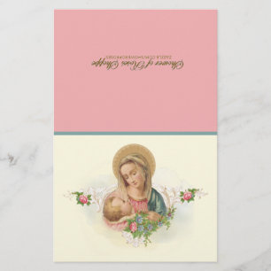 Papier Vierge Marie Jésus communion spirituelle prière