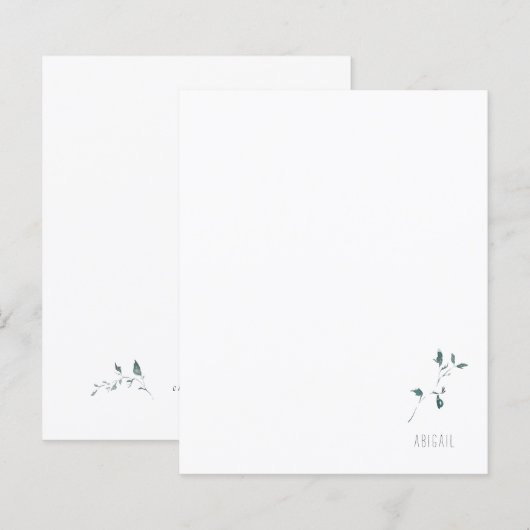 Papier vierge monogramme sur mesure (Devant / Derrière)