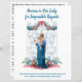 Papier Vierge religieuse Marie Jésus-Anges Prière catholi (Devant / Derrière)