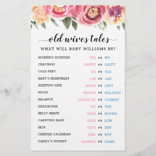 Papier Vieux contes de femmes - Baby shower de révélation