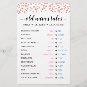Papier Vieux contes de femmes - Baby shower de révélation