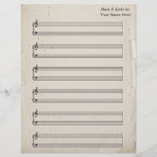 Papier Vieux feuillet vierge Vieux feuillet Musique Piano