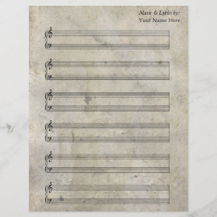 Papier Vieux tôle vierge Musique Piano stèles