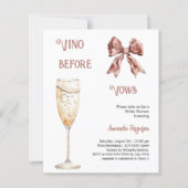 Papier Vino avant voeux arc rose Nuptiale Douche invitati (Devant)