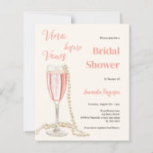 Papier Vino avant Vows rose nuptiale invitation douche (Devant)