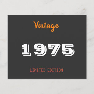Papier Vintage 1975 édition limitée 50e anniversaire