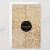 Papier Vintage à savon Gold Ephemera - Satin (Devant / Derrière)