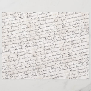Papier Vintage Bordeaux Jardin manuscrit